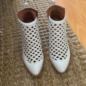Jeffrey Campbell white booties